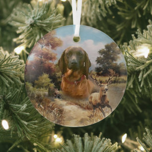 Adorno De Cristal Hound Bavarian Mountain, Arte