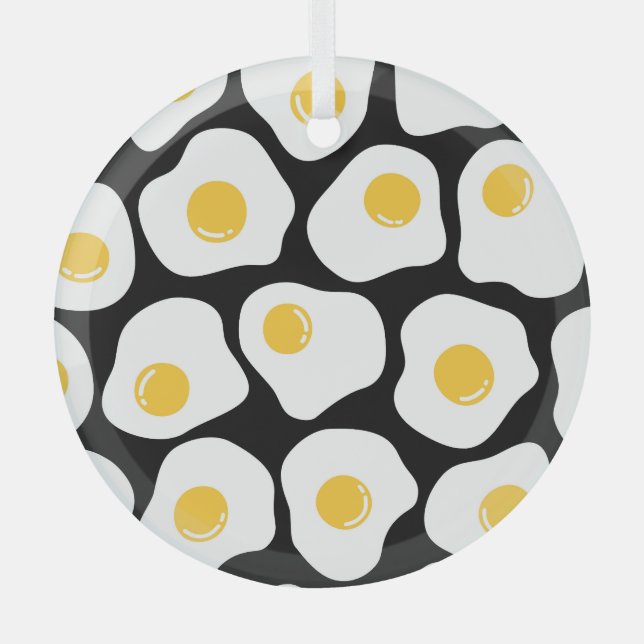 Adorno De Cristal Huevos Arañados: Quirky Vintage. (Anverso)