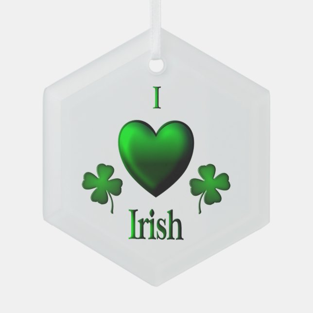 Adorno De Cristal I Heart Irish (Anverso)