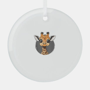 Adorno De Cristal Ilustracion Adorable Baby Giraffe