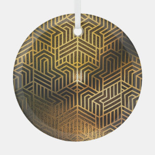 Adorno De Cristal Ilustracion Art Deco 3D, tapiz publicitario.