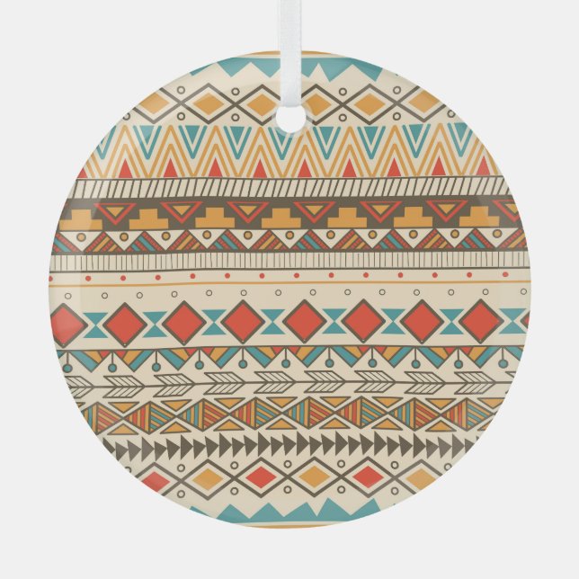 Adorno De Cristal Ilustracion de cosecha tachado de azteca (Anverso)