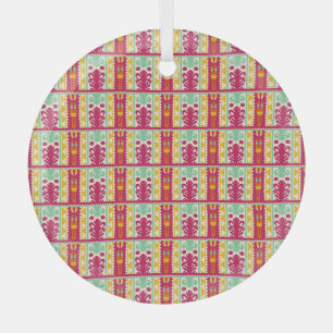 Adorno De Cristal Ilustracion de diseño textil tradicional indio
