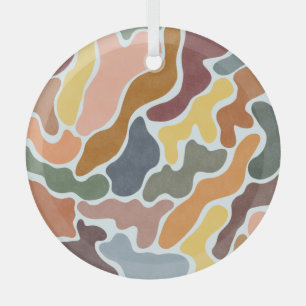 Adorno De Cristal Ilustracion moderno abstracto, de tonos tierra.