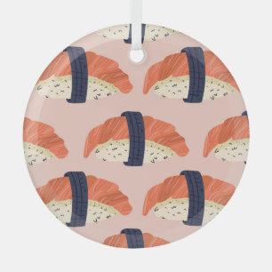 Adorno De Cristal Ilustracion sin problemas de sushi de comida japon