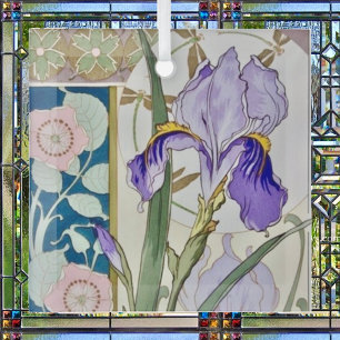 Adorno De Cristal Ilustración vintage de iris