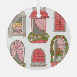Adorno De Cristal Ilustraciones con ventanas antiguas: artísticas.