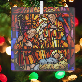 Adorno De Cristal Imagen de Natividad de Vidrio Manchado Niño Jesús