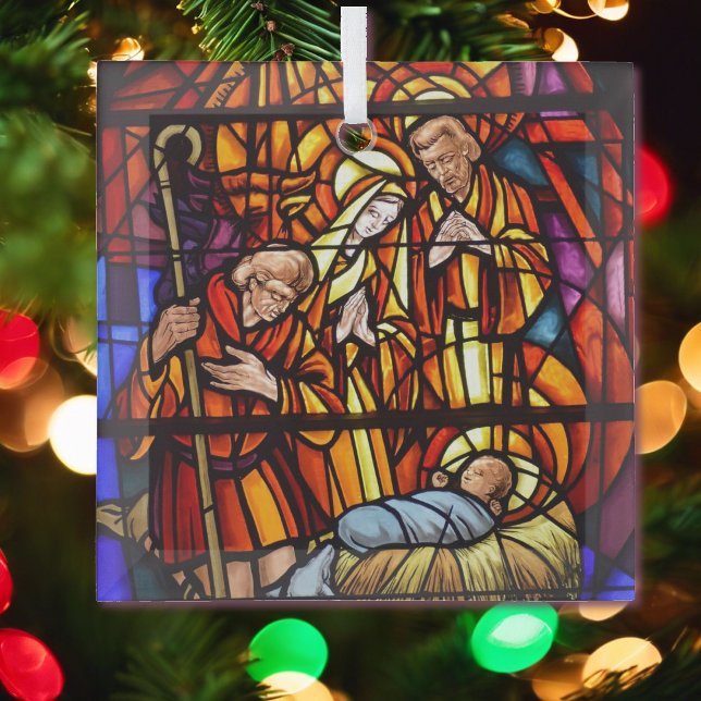 Adorno De Cristal Imagen de Natividad de Vidrio Manchado Niño Jesús (Subido por el creador)