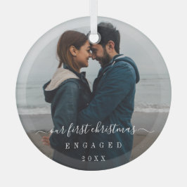 Adorno De Cristal Imagen simple elegante nuestra primera Navidad com