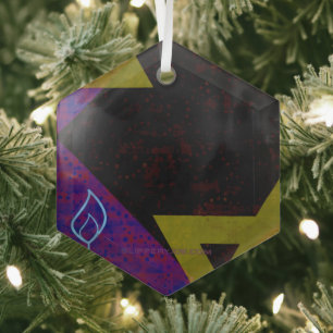 Adorno De Cristal Imagen temática de Hanukkah de SlipperyJoe's dorad