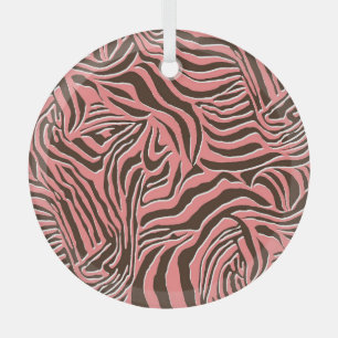 Adorno De Cristal Impresión animal, patrón de cebra impecable.
