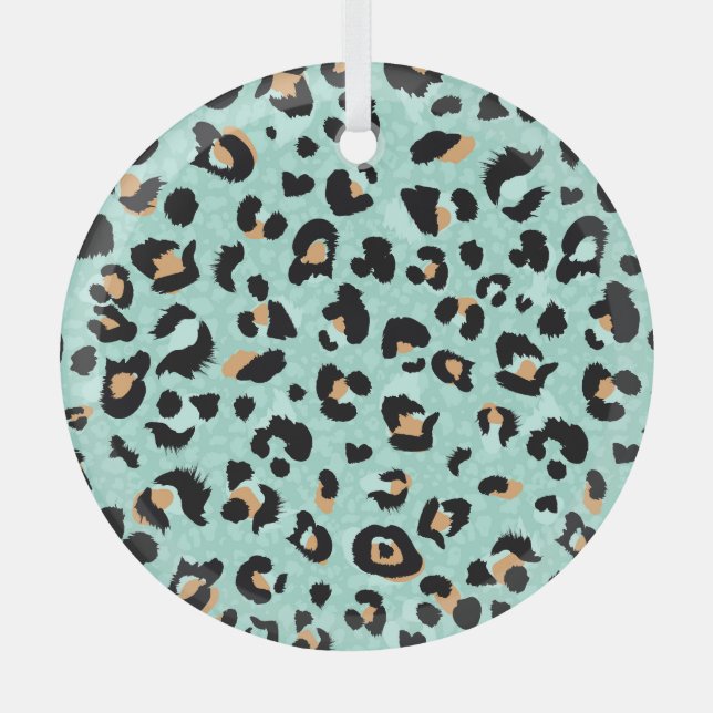 Adorno De Cristal Impresión de leopardo, patrón animal (Anverso)