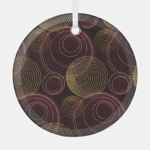 Adorno De Cristal Impresión geométrica de oro de lujo