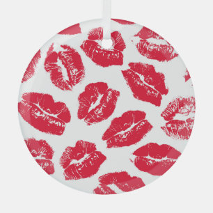Adorno De Cristal Imprint Kiss Red Lips: Vieja sin Marea
