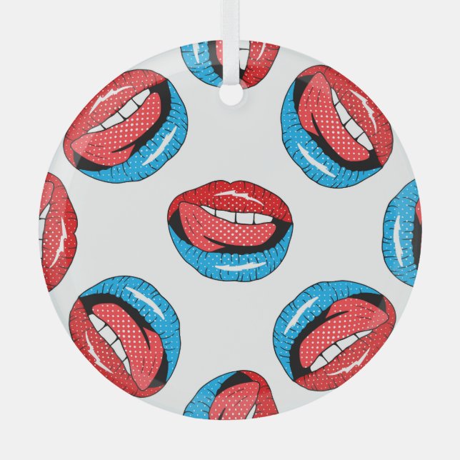 Adorno De Cristal Insignias para parches de personalizado: Pop retro (Anverso)