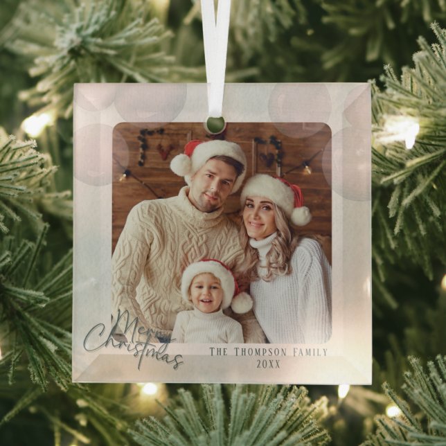 Adorno De Cristal Invitación de fiesta de Navidades de acuarela de c (in situ)