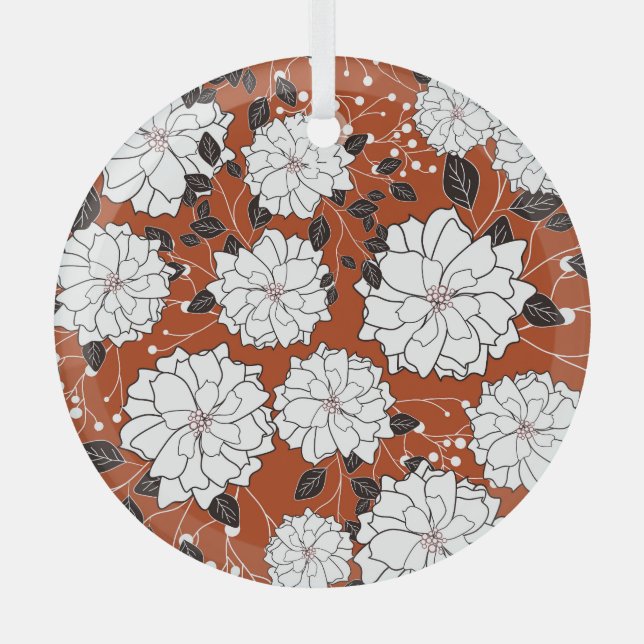 Adorno De Cristal Invitación floral: Boda abstracto (Anverso)