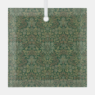 Adorno De Cristal Jardín de William Morris -Verdes