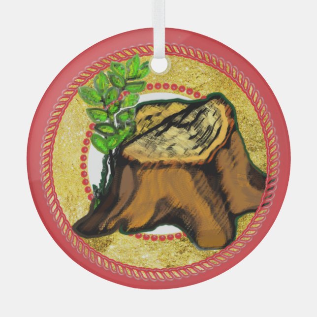 Adorno De Cristal Jesse Tree 'Raíz de Jesse' 2 (Anverso)