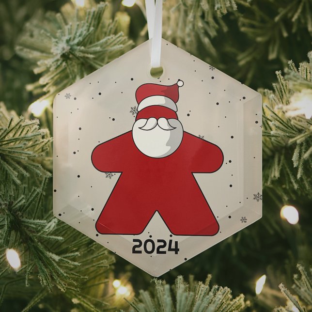Adorno De Cristal Juego de mesa de la familia Red Meeple Santa Perso (Subido por el creador)