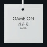 Adorno De Cristal Juego en añadir pareja nombre fiesta de boda lugar<br><div class="desc">diseño</div>