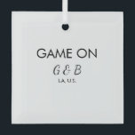 Adorno De Cristal Juego en añadir pareja nombre fiesta de boda lugar<br><div class="desc">diseño</div>