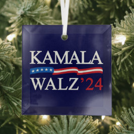 Adorno De Cristal Kamala Harris Walz 2024 Obviamente Azul