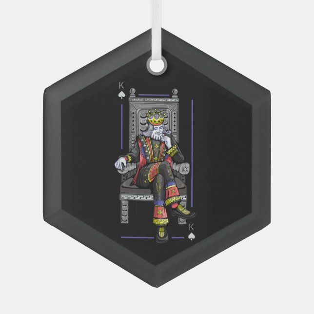 Adorno De Cristal King de la tarjeta (Anverso)