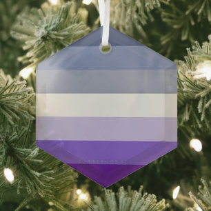 Adorno De Cristal La bandera del orgullo de SlipperyJoe's Butch Lesb