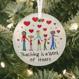 Adorno De Cristal La enseñanza es un trabajo de corazón
