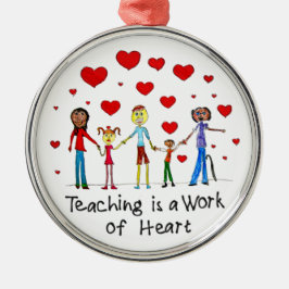 Adorno De Cristal La enseñanza es un trabajo de corazón