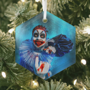 Adorno De Cristal La figura siniestra de payaso de Halloween de Slip