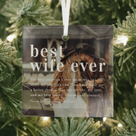 Adorno De Cristal La mejor esposa de todos | Oferta y regalo fotográ