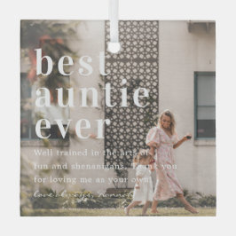 Adorno De Cristal La mejor tía de todos | Oferta y regalo fotográfic