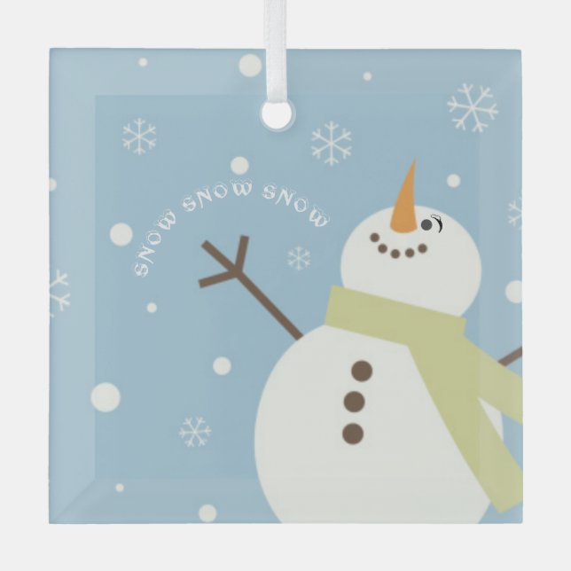 Adorno De Cristal La nieve maravillosa (Anverso)