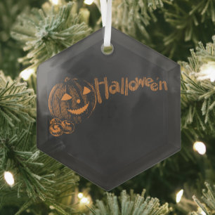 Adorno De Cristal La pandilla de Papá de las calabazas de Halloween 