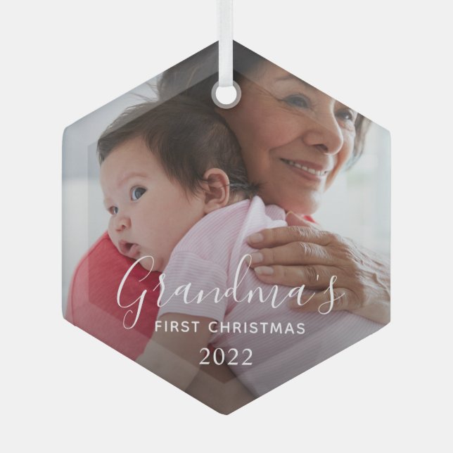 Adorno De Cristal La primera Navidad de la abuela (Anverso)