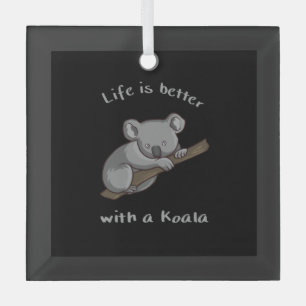 Adorno De Cristal La Vida Es Mejor Con Koala
