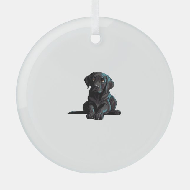 Adorno De Cristal Labrador Puppy (Anverso)