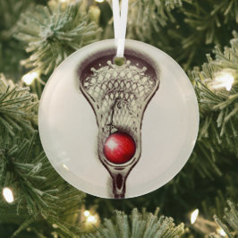Adorno De Cristal Lacrosse Feliz Lax-navidad