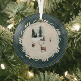 Adorno De Cristal Lamont Antiguo Original Escocesa Tartán