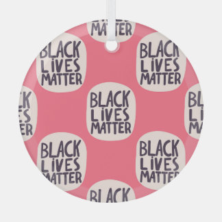 Adorno De Cristal Las vidas negras importan, el patrón caligráfico
