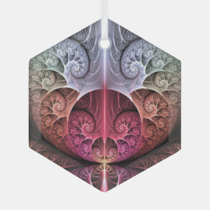 Adorno De Cristal Latido, Arte fractal surrealista abstracto