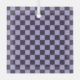 Adorno De Cristal Lavender haze checkerboard pattern