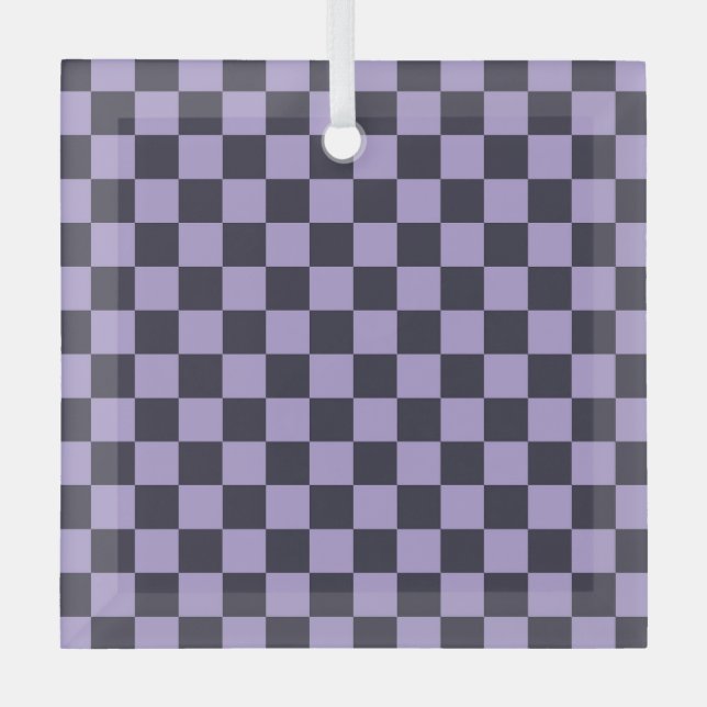 Adorno De Cristal Lavender haze checkerboard pattern (Anverso)