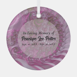 Adorno De Cristal Lavender Nautilus Fractal Memorial Suncatcher