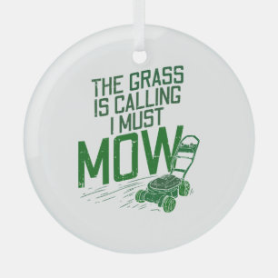 Adorno De Cristal Lawn Mower
