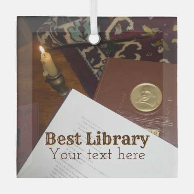 Adorno De Cristal Libros del siglo pasado (Anverso)