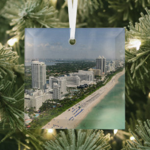Adorno De Cristal Línea costera Urban Beach, Miami, Florida